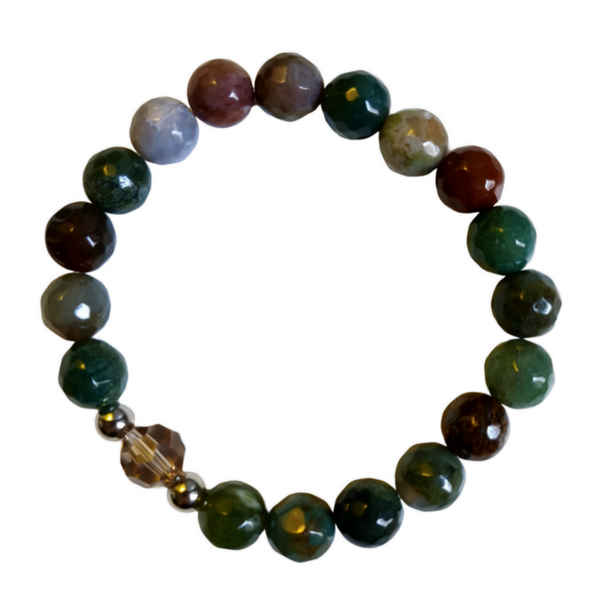 Slīpētā Indijas ahāta rokassprādze