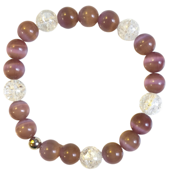 Kaķacs - spridzinātā kvarca rokassprādze