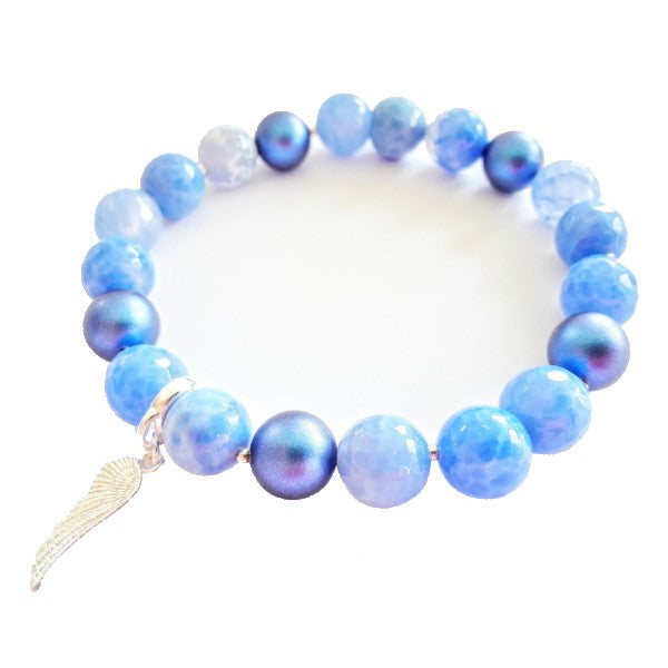 Sargeņģeļa spārni - ahāta rokassprādze