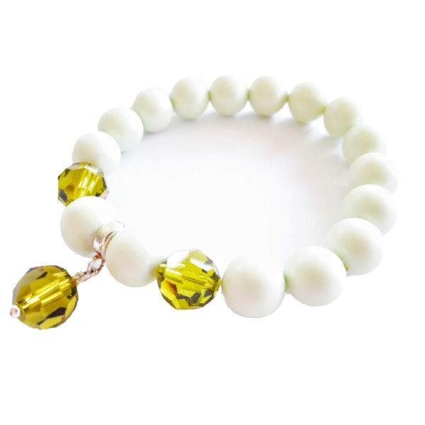 Gaiši zaļa Swarovski pērļu rokassprādze