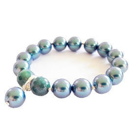 Zaļā Swarovski pērļu rokassprādze