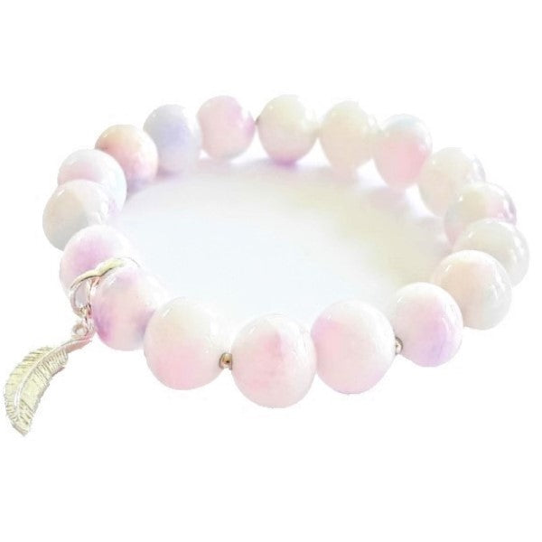 Putna spalva - nefrīta rokassprādze